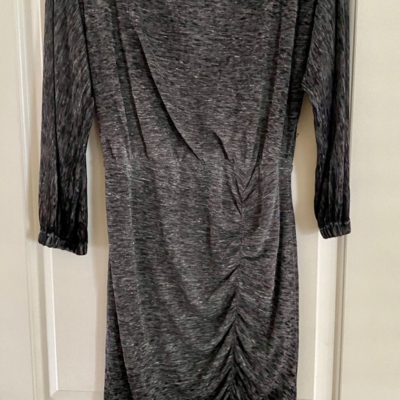 Free People Tidepool Off The Shoulder Lightweight Knit Rouched Long Sleeve Dress - Picture 6 of 13